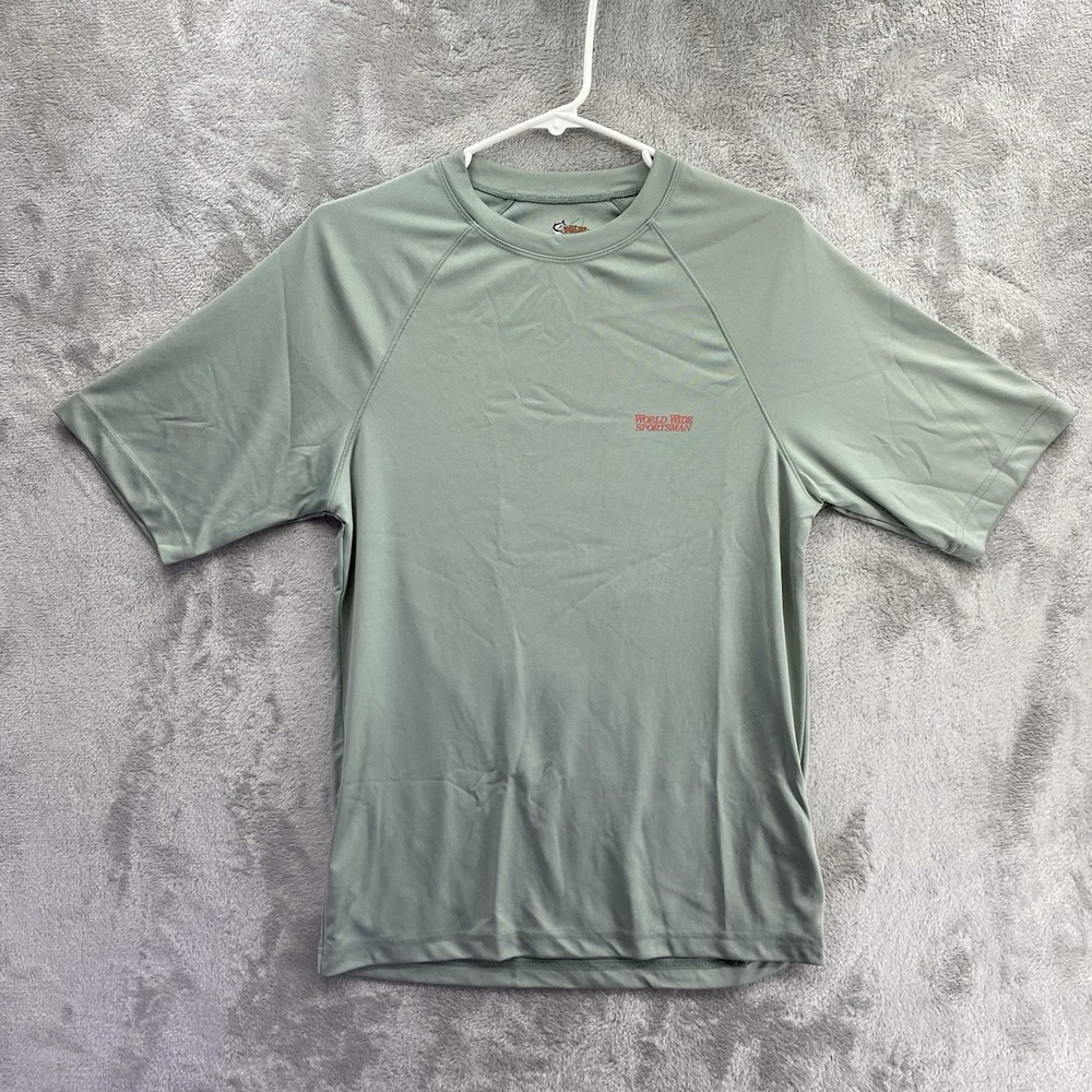 Worldwide Sportsman Green Fishing T-Shirt Men's S Short Sleeve Outdoor Tee